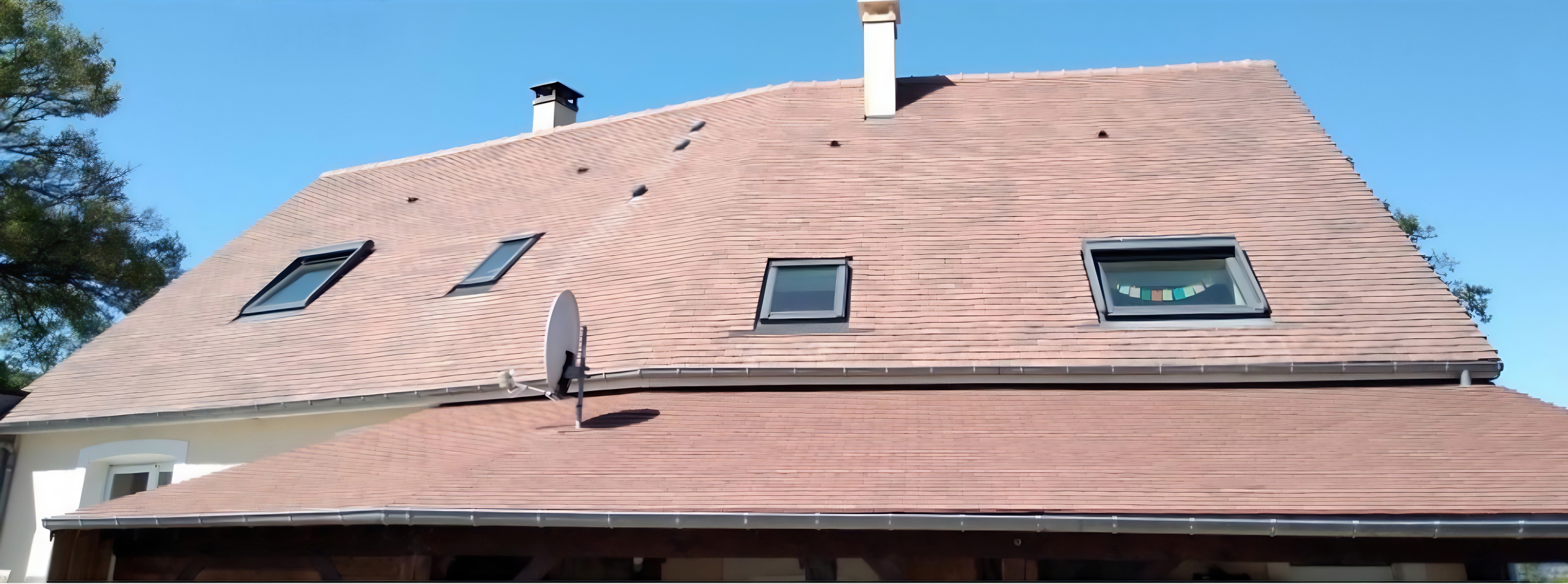 Nettoyage toiture Fontainebleau - Après